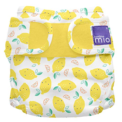 Bambino Mio, Mioduo Stoffwindel Überhose, Zarte Zitrone,Größe 1 (<9Kg) (<21lbs)