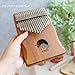 Risen Kalimba, 17 Keys, Thumb Piano, Metal Keys with Scale Engraving, Cat,Capybara Design,Small Musical Instrument, Gifts For Beginner, Music Love (Mountain and Clouds Natural Wood)