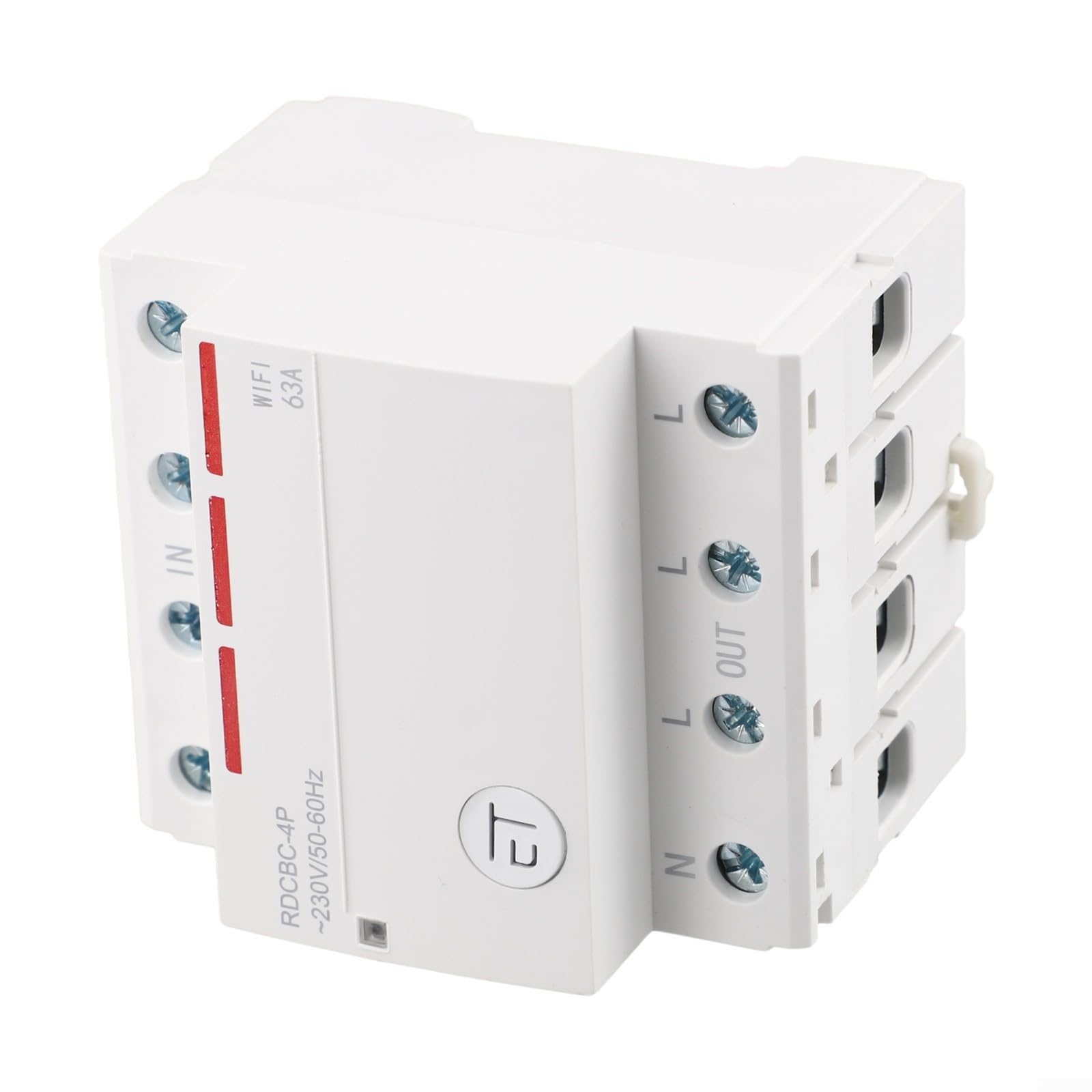 Disyuntor de circuito WiFi trifásico con control remoto con interruptor temporizador y voz, corriente nominal 63A 80A, 3P+N polos, soporta escenas de hogar inteligente (63 A)