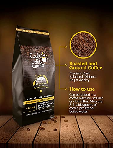 Arabica Coffee Flavored Ground Coffee, Medium Dark Roasted Caffeinated | 10 Ounce Double Pack By Cafe Del Cerro #TOP2