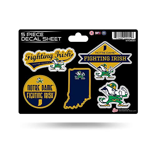 Rico Industries NCAA Notre Dame Fighting Irish - ND 5-PC Sticker Sheet