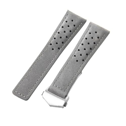 ROUHO Traforato Pelle Scamosciata Cinturino Orologio Satinato Morbido Ricambio Cinturino