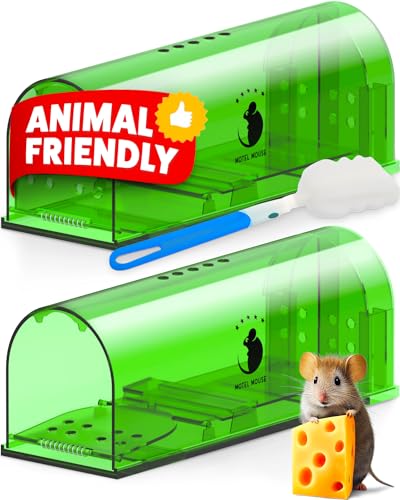 Motel Mouse Humane Mouse Traps for Indoor Outdoor - Easy to Use...