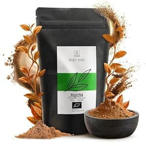Mary Rose Hojicha Powder BIO 30g - Alternative au matcha brun, Thé vert japonais en poudre torréfié, origine Kagoshima, saveur douce aux notes de noisette et caramel, faible caféine, idéal latte