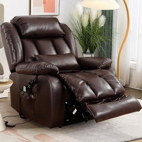 EDILLY X Large Genuine Leather Lift Recliner