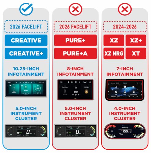 Image of SPARTAN SHIELD [2 PACK] Screen Guard For TATA TIAGO 2026 Facelift || Creative & Creative+ || 10.25 Inch Infotainment Touchscreen + 5 Inch Instrment Cluster Protector | Anti Scratch | Water Resistant | HD Clear | High Touch Sensitivity | TataTiago 9H Car Display Accessories 2026+ [Not Tempered Glass]
