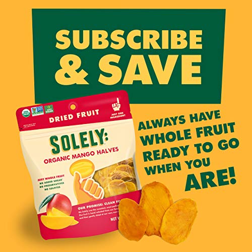 Solely Organic Dried Mango Halves, Large (Pack Of 1) | One Ingredient | Vegan | Non-Gmo | No Added Sugar #TOP5