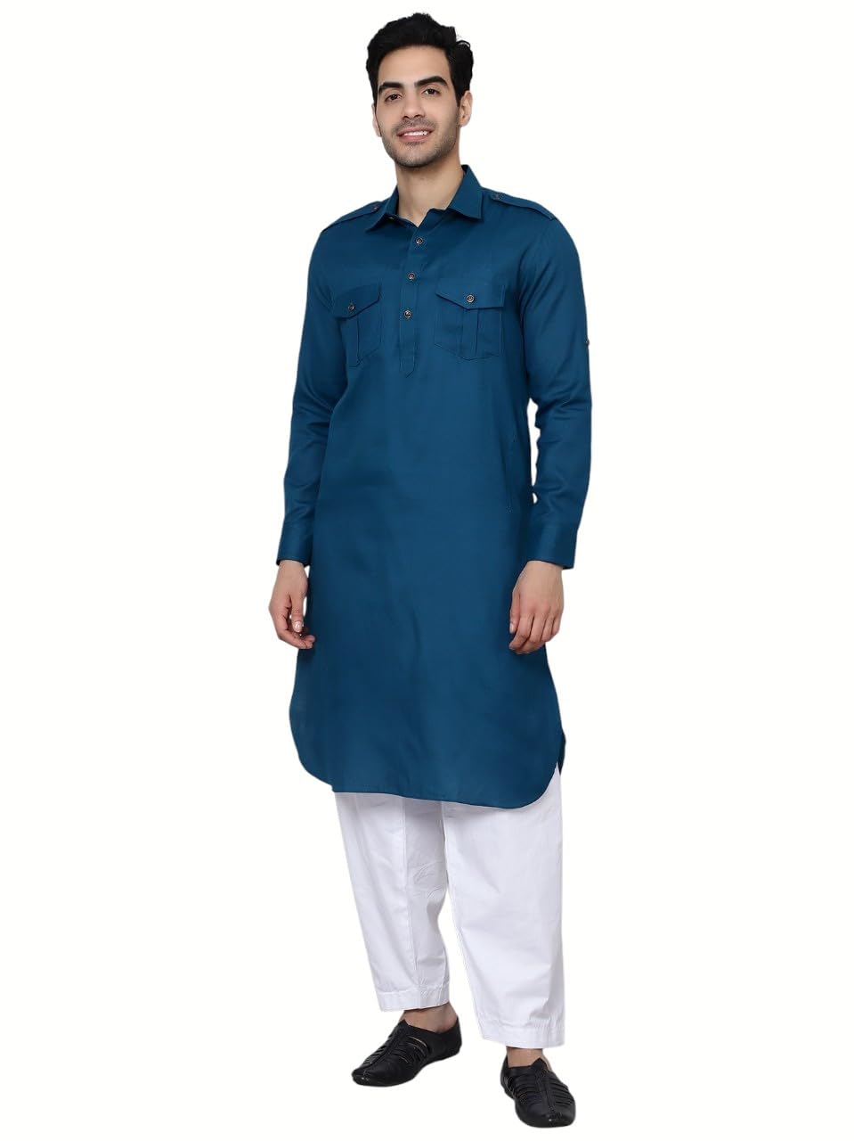 sultan Kurta (in, Alpha, M, Regular, Bottle Green)-picture-45