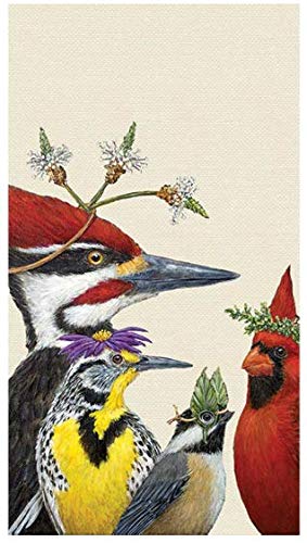 Vicki Sawyer Napkins Disposable Guest Towels Paper Woody's Animals Birds Large Pack of 30
