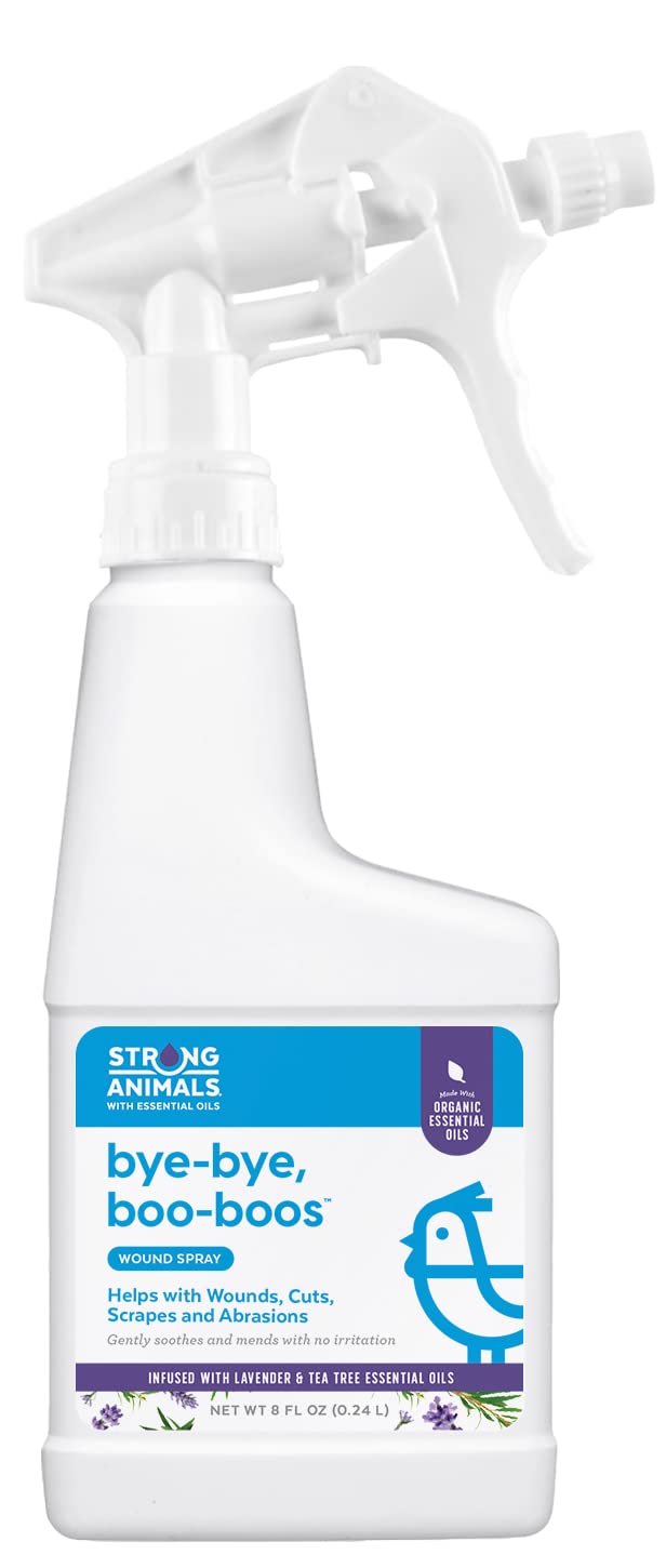 Bye-Bye, Boo-Boos - Wound Spray for Backyard flocks containing Organic Lavender and Tea Tree Essentials Oils and Vitamin E