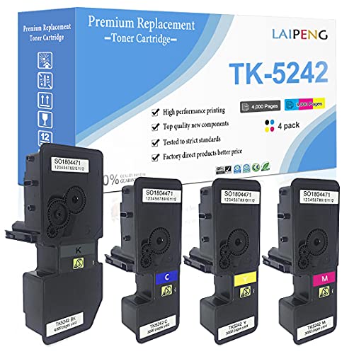 Toner TK-5242 compatible Kyocera ECOSYS P5026 et M5526 pack de 4 cartouches haute capacité