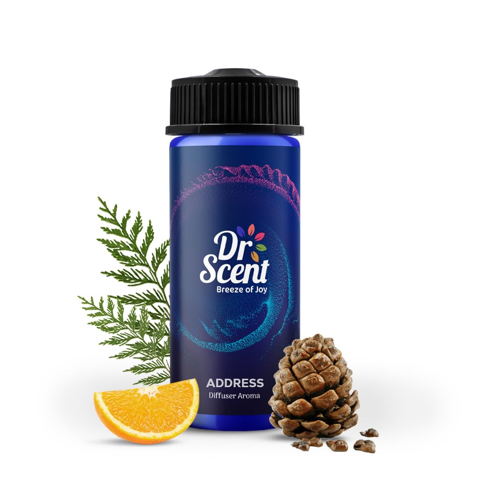 Dr Scent Breeze of JoyDiffuser Aroma Address – Velvet Cedar, Citrus, and Cedarwood Fragrance | Made in the UK (170ml) Perfect for Offices, Homes, Shops, Hotel Rooms & Small Lobbies