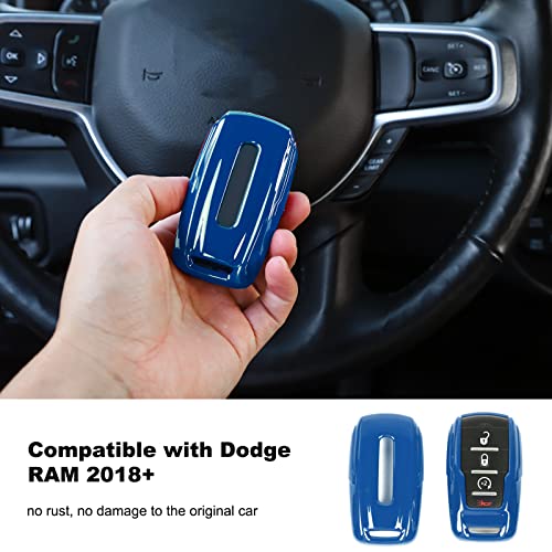 Image of Key Fob Case Cover Key Bag Holder Protection Shell Accessories for Dodge RAM 2018-2026,Blue