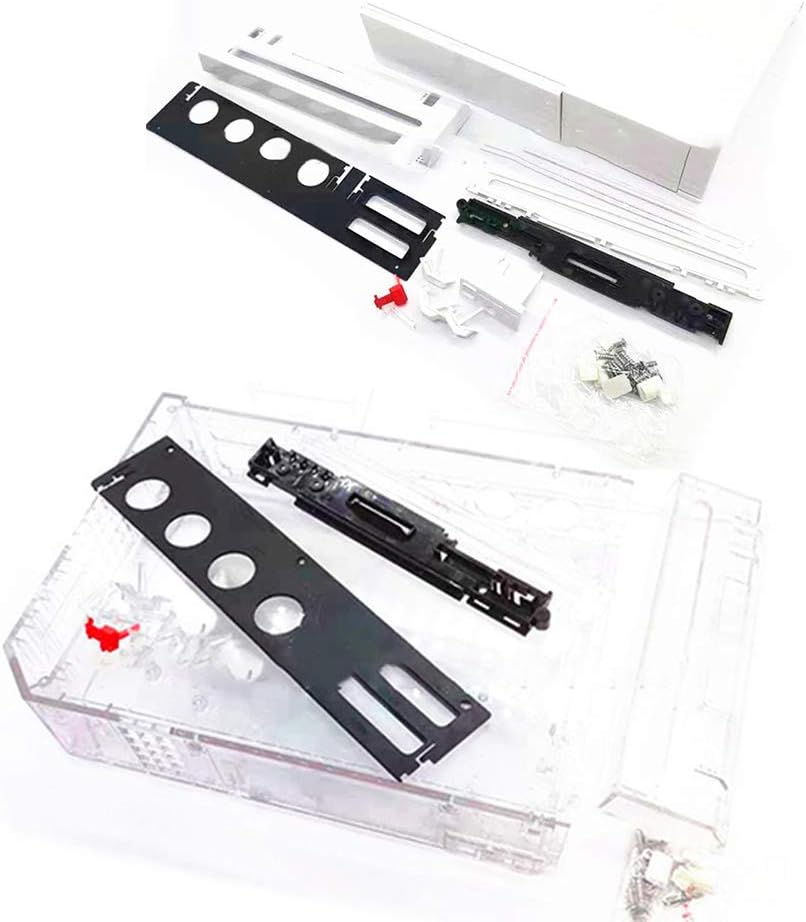 Transparent Host Shell Case Cover for Wii Game Console Replacement Case Cover, Black