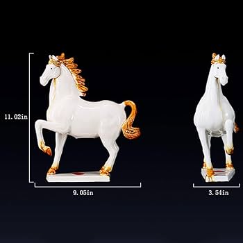 Amazon.co.jp: 馬のコレクション白い馬の置物の装飾の装飾収集可能な