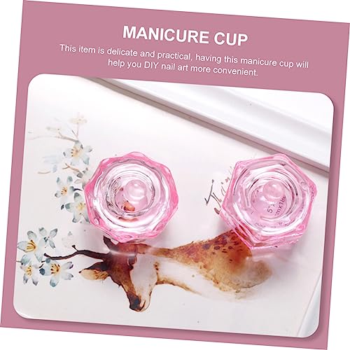 Set 2 Vasos de Cristal para Arte de Uñas con Tapa miniatura 4