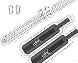 Black 2 Rings Exercise Expandable Workout Spreader Bar Glutes and Leg Fitness Gear, Home Indoor Gyms, Pilates Kit