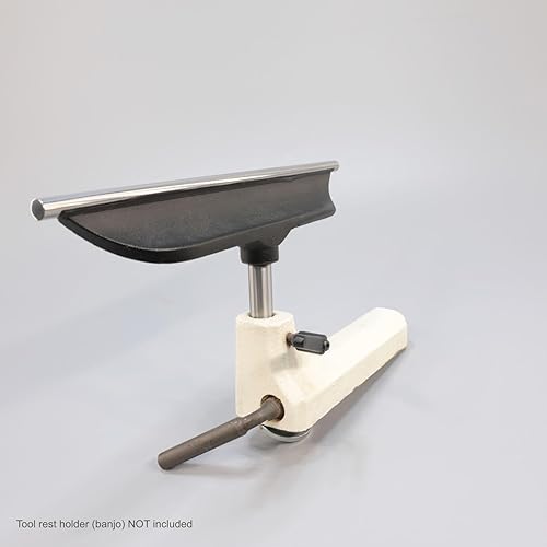 Miniatura 3 de Soporte de herramientas de 12 pulgadas con varilla de acero endurecido para torno de madera, longitud de poste de 4 pulgadas, poste de 5/8 pulgadas