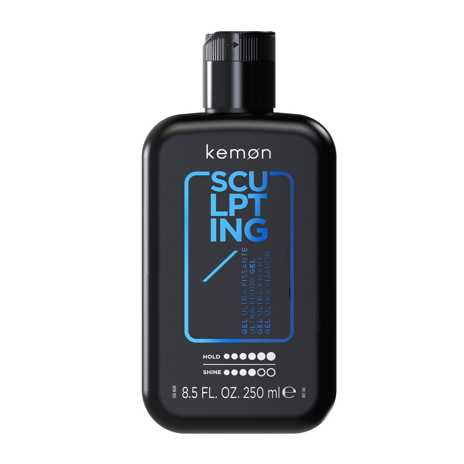 Kemon - Sculpting Gel, Modellante per Capelli Con Effetto Bagnato, Finitura Lucida, Ideale Per Fissare Tutti i Tipi di Pettinatura, Adatto A Capelli Corti E Non Strutturati, 250 ml Nuovo Packaging