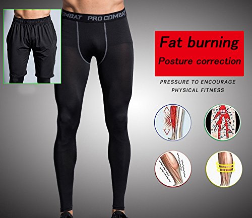 BUYJYA 5Pcs Men's Compression Pants Shirt Top Long Sleeve Jacket Athletic Sets Gym Clothing Mens Workout Valentine's Day Gift Gray - Thumbnail 7