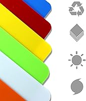 Vista 2 de Icegrey Divisor de escritorio, panel de privacidad, tablero de partición de escritorio de acrílico extraíble con clips para centros de llamadas