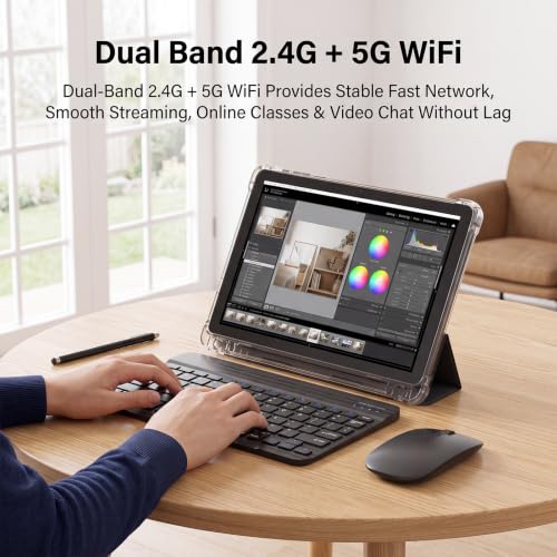 Image of 10 Inch Android 16 Tablet with Case,128GB,WiFi,6000mAh(Black)