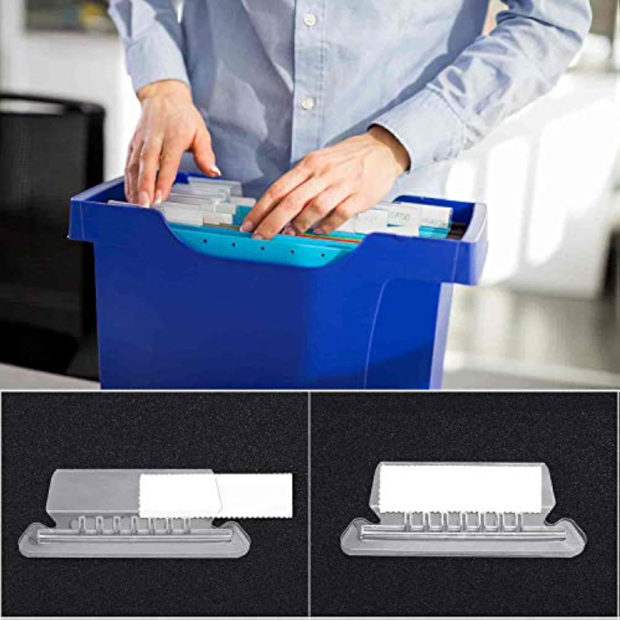 Hanging File Folder Tabs, 100 Sets