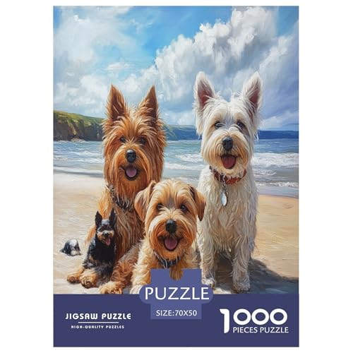 Puzzle de 1000 piezas de Westie para superar el aburrimiento con un gran reto