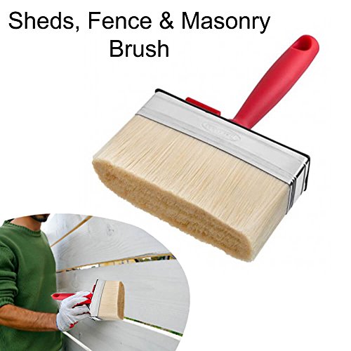 4, valla, cobertizo mampostería cepillo  hecho con una mezcla de sintético y cerdas naturales