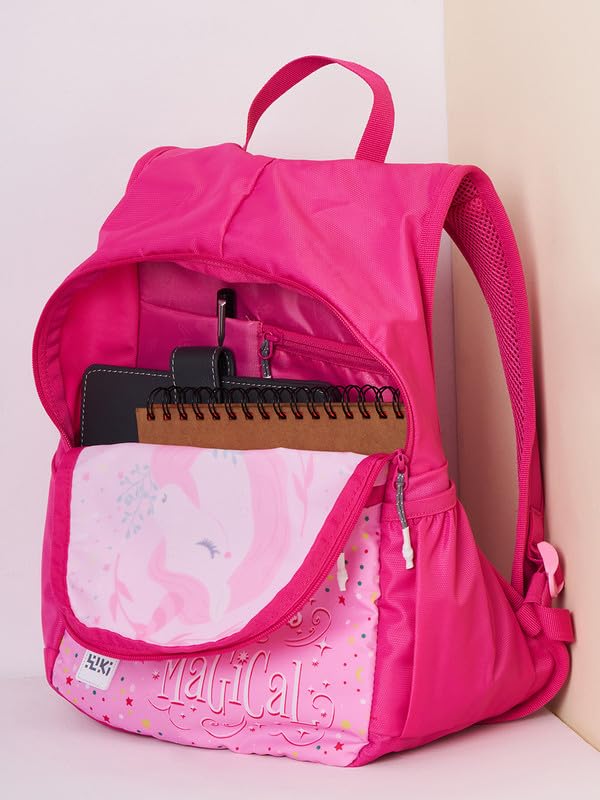 Image of Wiki Stylish Unisex Backpack | Girl Pack Durable & Lightweight backpack for Men & Women | Laptop Backpack for Office, Gym, Travel (14.5 Litre, Pink)