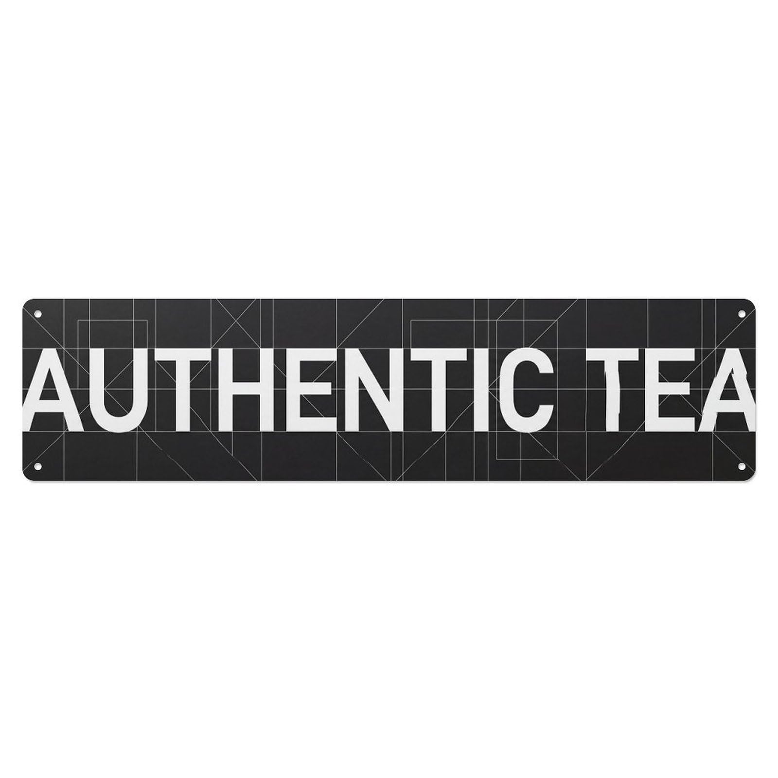 Okahys 4X16inch(10X40cm) Authentic Tea Industrial Kitchen Metal Tin Sign