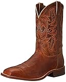 Western Reitstiefel mit Obermaterial: Leder, Ziernähte, mit eckigem Zehenbereich und Anziehschlaufen für einfaches An/Aus