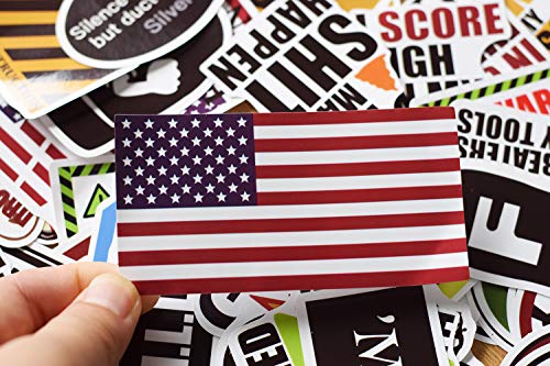 Big100Pcs Pack Funny Hard Hat Stickers For Tool Box Helmet, Vinyl Sticker For Men Construction Welding Union Military Ironworker Lineman Oilfield Electrician Pipeliner Ibew - American Patriotic Decals #TOP2