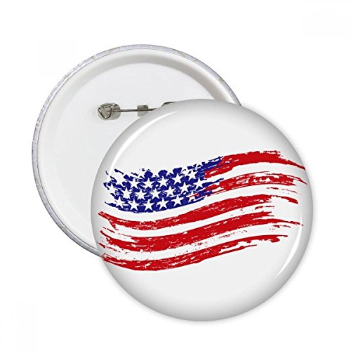 Badge drapeau américain rond Stars and Stripes pour décoration de vêtements et customisation