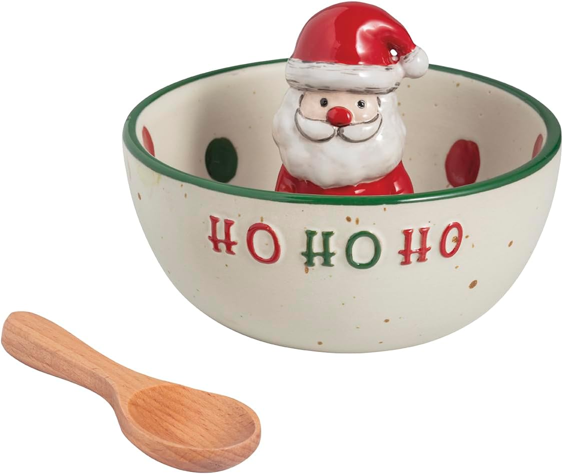 Mud Pie Christmas Santa Candy Dish Set - Thumbnail 2