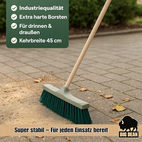 BigDean Straßenbesen Gartenbesen Strassenbesen mit Stiel Besen mit Stiel draußen – Bild 3