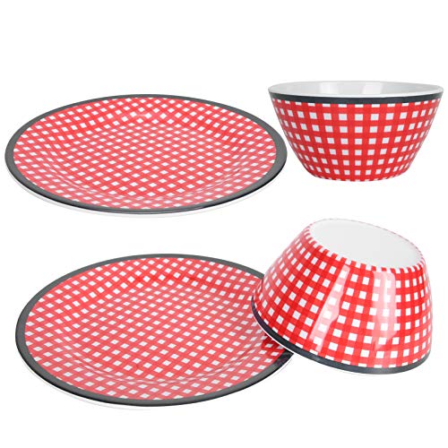 Servies Serviesets, mooie en praktische 4-delige dinerset, slakomset voor restaurant, hotel, theehuis buiten, auto, thuis, coffeeshop - Image 5