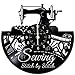 Sewing Machine Vinyl Record Wall Clock Great Idea for Tailor Outfitte Dressmaker