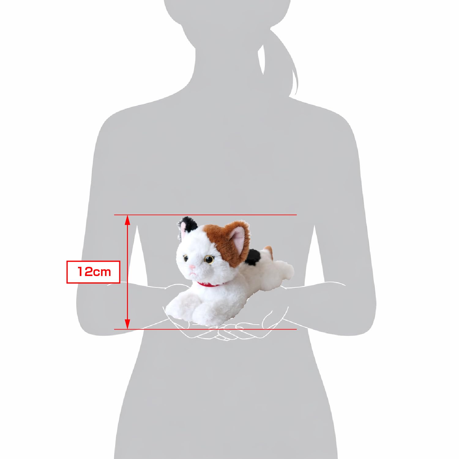 Amazon.co.jp: サンレモン ひざねこ ミケ SS 11×29×12cm ぬいぐるみ