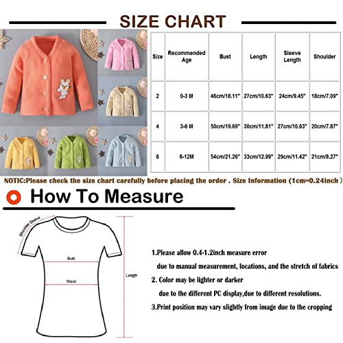 Knit Cardigan Sweaters For Infant, Baby Girls Cardigan Knit Sweater V-Neck, Toddler Cute Cartoon Button Up Knitted Rabbit Pattern Pullover Sweatshirt Tops, Yellow, 3-6 Months #TOP5