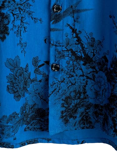 Image of JOTOOK Mens Hawaiian Shirt Short Sleeve Button Down Tropical Shirts Casual Floral Summer Beach Shirt
