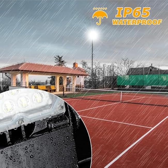 Juyace 240W Led Flood Light Dusk to Dawn Outdoor Lighting 5000K IP65 for Commercial Building Parking lot Farm Yard