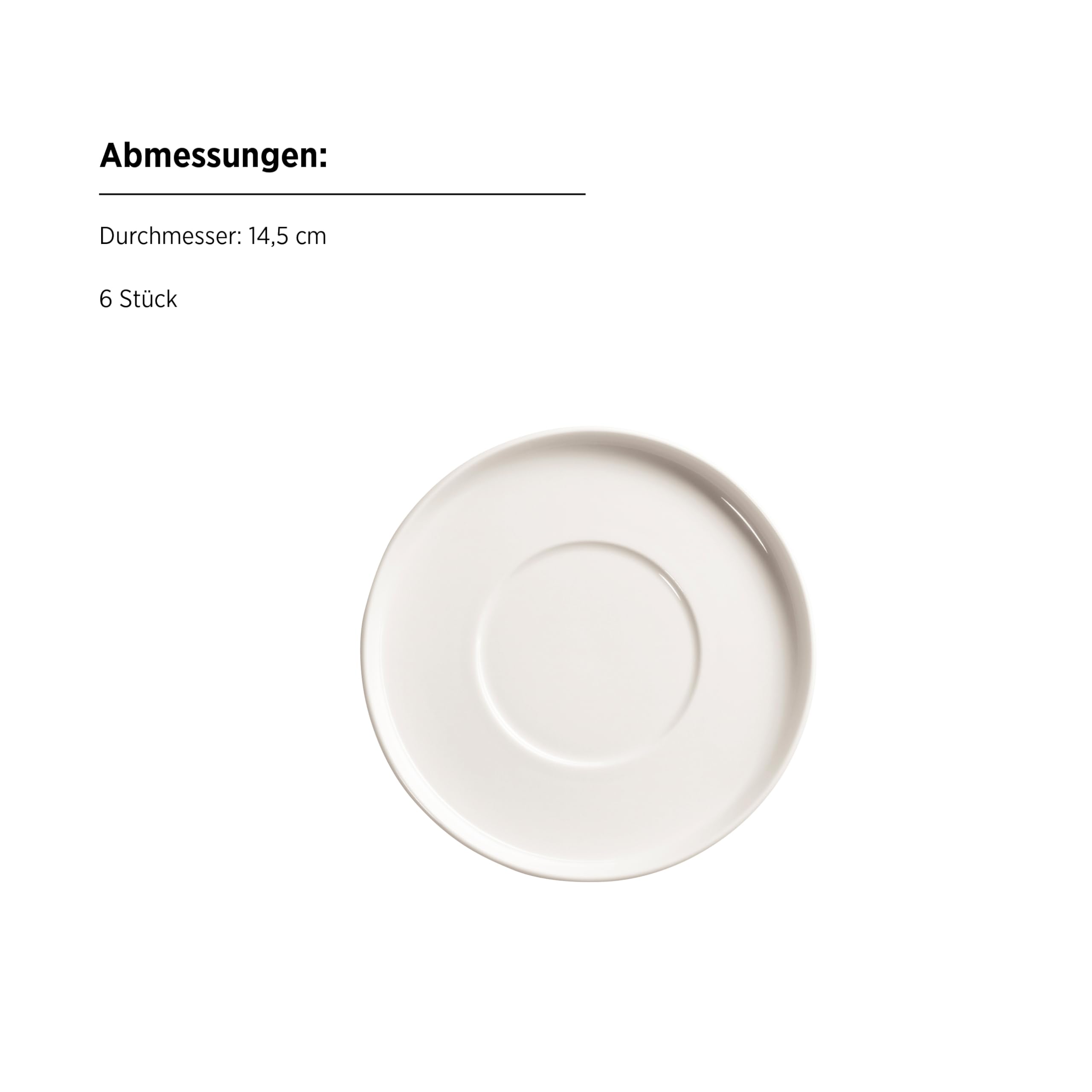 MÄSER, Série Sita, lot d'assiettes pour 6 personnes, vaisselle en porcelaine blanche, simple, élégante, en porcelaine, blanc
