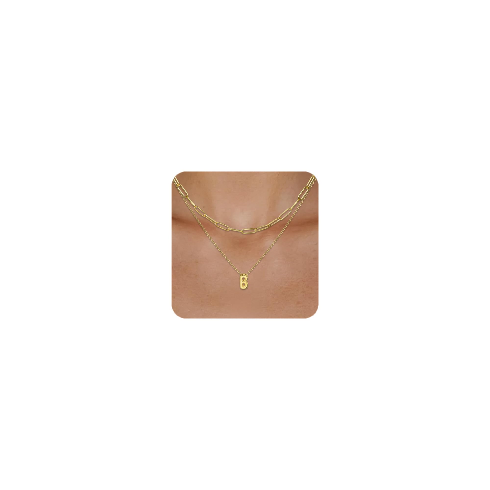 Candyfancy Buchstabe kette Gold Layered Kette mit Buchstaben