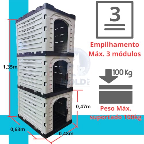 Canil P/Cães Cachorros Gatos Vertical 9 Lugares Pet Shop