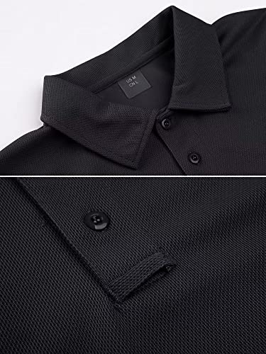 MAGCOMSEN Black Polo Shirt