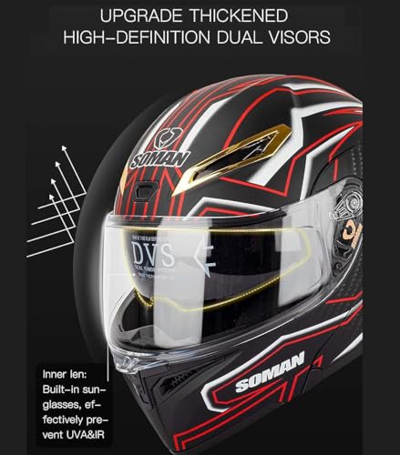 Casque motocross modulable double visière anti-buée taille 57-58cm - 4