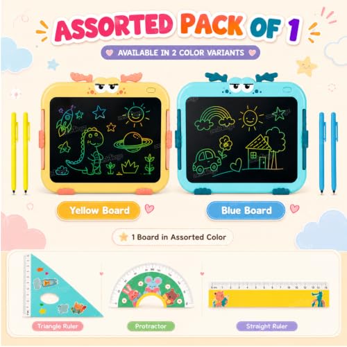 Image of Zest 4 Toyz LCD Writing Tablet 9.8 Inch Colorful Doodle Board Drawing Pad for Kids Drawing Board Writing Board Drawing Tablet for Boys and Girls (2 pens -4 Different Writing Styles)