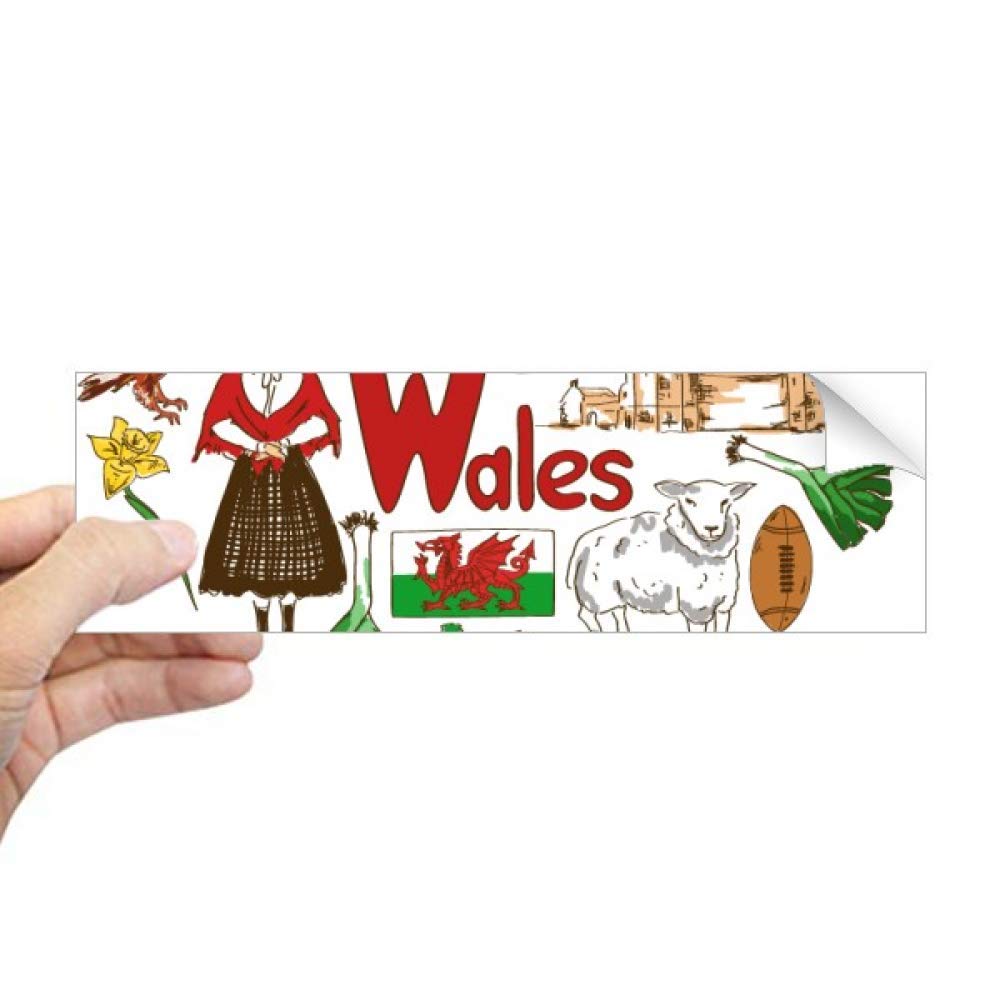 Autocollant cœur Pays de Galles pour gourde et ordinateur portable