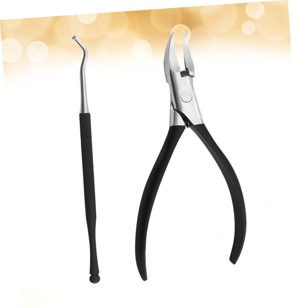 minkissy 2sätze Stainless Steel Nagelknipser Set Teiliges Maniküre-set Für Fingernägel Und Fußnägel Tragbar Ergonomisches Design Langlebig Scharf Für Zuhause Und Unterwegs Schwarz